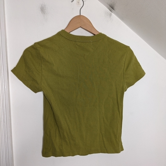 DAYDREAMER Desperado Graphic Shrunken Tee Green NEW Size XS - Picture 2 of 7